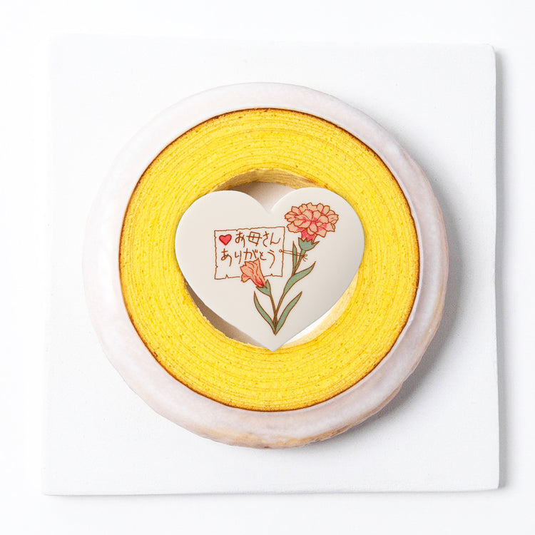 母の日プレート付きバウムクーヘン|5/4までの注文で5/10にお届け