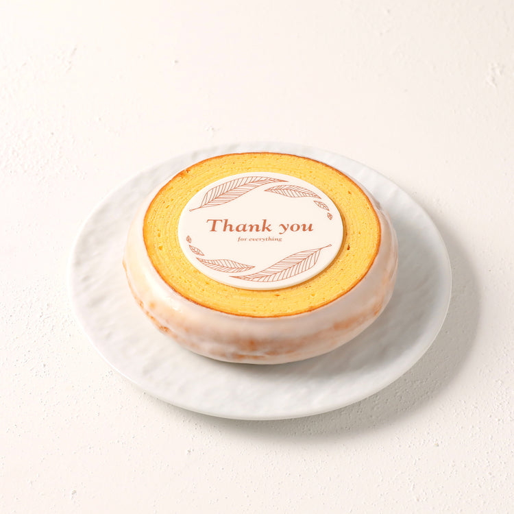 サンキュープレート付きプレーンバウムクーヘン中