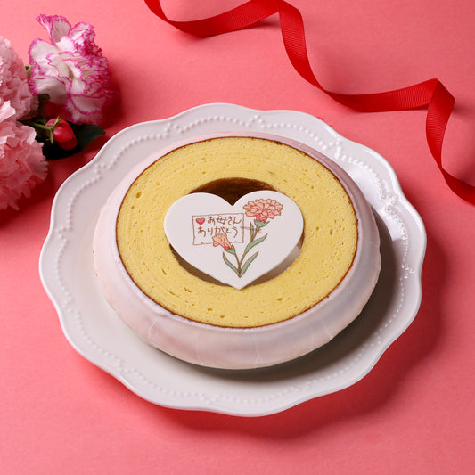 母の日プレート付きバウムクーヘン｜5/4までの注文で5/10にお届け